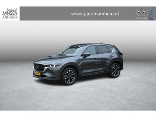 Mazda CX-5 2.0 e-SkyActiv-G M Hybrid 165 Exclusive-Line+Com.P , Automaat, Matte Metallic Pine Green gewrapped, Black Comfort Pack, Navi, Adap.Cruise, Clima, Apple Carplay, 360 Camera, PDC, HUD, Stuur/Stoelverwarming, 19" LMV