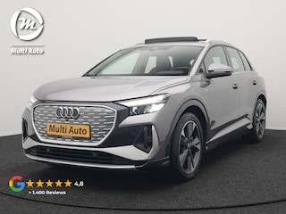 Audi Q4 50 quattro S Line 77 kWh 299pk Dealer O.H. INCL BTW | Panodak | Lederen Sportstoelen Verwarmd | Keyless | Navigatie | Cruise Control | Virtual | DAB | Taifungrau Metallic |