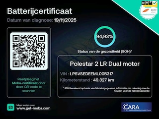Polestar 2 Long Range Dual Motor Pilot Plus 95% SOH Trekhaak Rijklaarprijs!