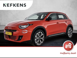 Fiat 600 e La Prima 54 kWh 156pk Automaat | 11 KW Lader | Navigatie | Climate Control | Adaptieve Cruise Control | Achteruitrijcamera | Parkeersensoren Voor + Achter | Lederen Bekleding | Keyless Entry/Start | Lichtmetalen velgen 18" | Apple Carplay/Android Auto |