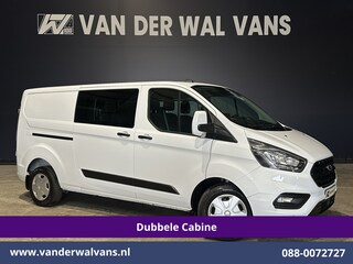 Ford Transit Custom 2.0 TDCI 131pk L2H1 Dubbele Cabine Euro6 Airco | 6-Zits | Apple Carplay | LED | 2800kg trekvermogen Cruisecontrol, Android Auto, Stoeverwarming, Verwarmde Voorruit, Parkeersensoren, Bijrijdersbank
