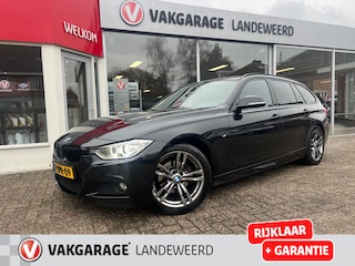 BMW 3-serie Touring M-sport, Navi, Trekhaak, Black-on-black, Zeer netjes!