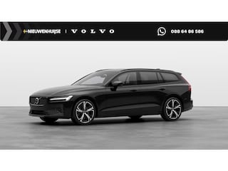 Volvo V60 2.0 T8 Plug-in hybrid AWD Plus Perform. Ed. Dark | 19" 5-triplespaaks Glossy Black Diamond Cut | Extra getint glas achter | Panoramisch schuif/kantel dak | Lederen bekleding
