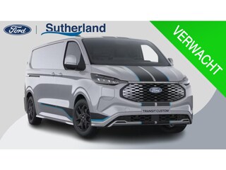 Ford Transit Custom 320 L2H1 Sport 65 kWh 218pk | Ford Voorraad | Dubbele zijschuifdeur | Grote middenconsole | Trekhaakvoorbereiding | Centrale dubbele vergrendeling | 19 inch lichtmetalen Sport velgen | Driver Assistance Pack Premium | Verwarmbaar stuurwiel | 2 AGM accus | Adaptieve LED koplampen