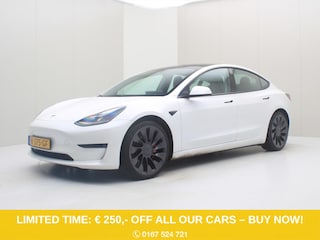 Tesla Model 3 Performance AWD 486pk 75 kWh FACELIFT [ AUTOPILOT+567KM WLTP+PREMIUM AUDIO ]