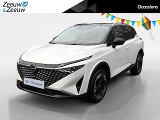 Nissan Qashqai 1.3 MHEV Xtronic N-Connecta Apple Carplay/Android Auto , airco (automatisch) , cruise control adaptief met Stop&Go en stuurhulp , elektrisch bedienbare achterklep met sensorsturing , navigatiesysteem , panoramadak , voorstoelen verwarmd en stuur , rondomzicht camera