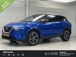 Nissan Qashqai 1.3 MHEV Xtronic Tekna / Dealer Onderhouden / Panoramadak / All Seasonbanden / Trekhaak 1800 KG / Adaptive Cruise Control / Dual Zone Climate Control / Half Lederen Bekleding / 360 Graden Camera /