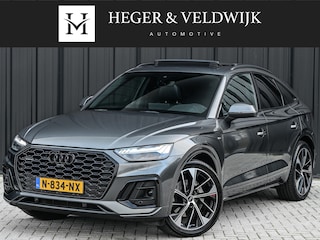 Audi Q5 50 TFSI e S edition · Adaptive Cruise · Memory Seats · Bang & Olufsen Sound · Stoelverwarming · Leder · Keyless · Panoramadak · 360 Camera · EL. Trekhaak