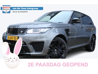 Land Rover Range Rover Sport 5.0 V8 Supercharged SVR | 551PK | Panorama dak | Meridian Audio| F1 flippers | Elektr. trekhaak | Alcantara hemel zwart | Schaalstoelen + verwarming en ventilatie | Standkachel | Stuurverwarming | Apple carplay |