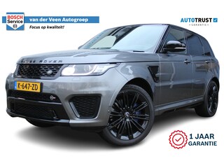 Land Rover Range Rover Sport 5.0 V8 Supercharged SVR | 551PK | Panorama dak | Meridian Audio| F1 flippers | Elektr. trekhaak | Alcantara hemel zwart | Schaalstoelen + verwarming en ventilatie | Standkachel | Stuurverwarming | Apple carplay |
