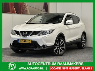Nissan Qashqai 1.6 TEKNA 164 PK ! PANORAMADAK 360 CAMERA TREKHAAK STOELVERWARMING STOEL KOELING HALF LEDER ZEER MOOI !!!