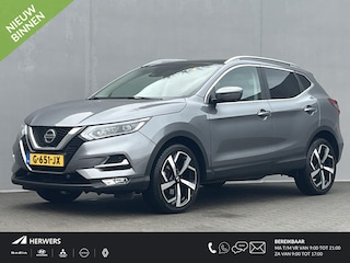 Nissan Qashqai 1.3 DIG-T Tekna / Trekhaak (1500kg) / Stoelverwarming / Panoramadak / Cruise Control / Climate Control / Rondzichtcamera / Apple Carplay/Android Auto / Keyless Start + Entry /