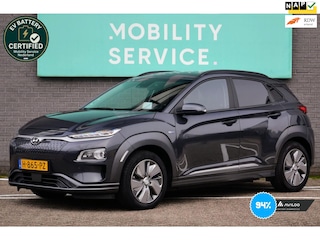 Hyundai Kona EV Premium 64 kWh SOH94% Clima ACC CarPlay Leder Trekhaak LED Cam