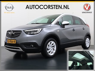 Opel Crossland X T 111PK AUT-6 Pano-Dak Pdc Trekhaak Navi Ecc HUD Apple Carplay Android Auto 360°Camera Bord-Herkenning Head-Up Display Innovation AGR-Comfort Stoelen Lmv Cruise Control Isofix DAB+ Bluetooth Lane Assist Led Head-Up-Display Super-compleet Origineel Nederlandse Auto Distributieriem is vervangen!