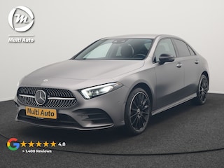 Mercedes-Benz A-klasse 250 e Business Solution AMG Limited Plug In Hybrid 218pk PHEV | Adaptive Cruise | Head Up | Multi Beam LED | Alcantara Sportstoelen Verwarmd | Night Pakket | Sfeerverlichting | MBUX | Apple Carplay | Widescreen Navi | 19"L.M | Mountaingrau Magno |