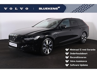 Volvo V90 T6 Recharge AWD Plus Dark - IntelliSafe Assist & Surround - 360º Camera - Harman/Kardon audio - Adaptieve LED koplampen - Verwarmde voorstoelen, stuur & achterbank - Parkeersensoren voor & achter - Elektr. bedienb. voorstoelen met geheugen - Extra getint glas - Elektr. inklapbare trekhaak - 19' LMV