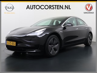 Tesla Model 3 RWD SR+ 325PK Trekhaak Lmv 18" AutoPilot FSD Leder Pano-dak Adaptive-Cruise Camera's Elektr.-Stuur+Stoelen+Spiegels+Geheugen+Easy-Entry+Verwarmde stoelen Park assistent Pdc WIFI Lane-Assist Speed-Assist SOH 92% Navi LED Comfortstoelen ACC DAB Voorverwarmen interieur via App Keyless One-Pedal-Drive 1e Eigenaar Origineel Nederlandse Auto 1.584kg licht!