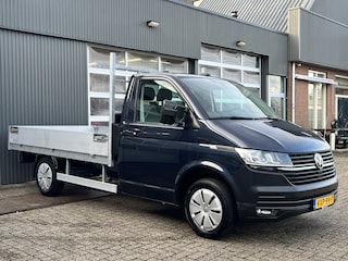 Volkswagen Transporter 2.0 TDI L2 Pick up open laadbak Pick-up met Airco Telefoonverbinding 3-Persoons 1e eigenaar Dealer onderhouden P-up Bakwagen Doka Pritsche Euro 6