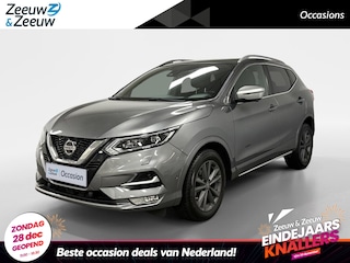 Nissan Qashqai 1.3 DIG-T Tekna + AUTOMAAT NAVI AIRCO CAMERA PARKEERSENSOREN PARNOMADAK MEMORYSTOELEN 360CAMERA LEER TREKHAAK LM VELGEN ZEER MOOIE AUTO