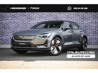 Polestar 2 Long Range Dual Motor 82 kWh Plus | Pilot pack | Climate pack | Pixel LED koplampen | Panoramadak | 360 camera | Elektrisch verstelbare stoelen | Warmtepomp | Stoel- en stuurverwarming | Keyless |