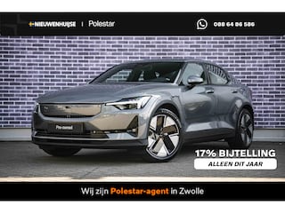 Polestar 2 Long Range Dual Motor 82 kWh Plus | Pilot pack | Climate pack | Pixel LED koplampen | Panoramadak | 360 camera | Elektrisch verstelbare stoelen | Warmtepomp | Stoel- en stuurverwarming | Keyless |