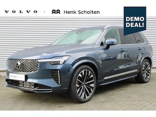 Volvo XC90 T8 Recharge AWD Ultra Bright | Luchtvering | Semi-elektrische trekhaak | Panoramadak met schuif-/kantelfunctie | Verwarmbare voorstoelen met massagefunctie en ventilatie | Verwarmbare achterbank | Premium audio by Bowers & Wilkins | Standkachel | 360° Parkeercamera |