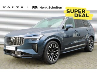 Volvo XC90 T8 Recharge AWD Ultra Bright | Luchtvering | Semi-elektrische trekhaak | Panoramadak met schuif-/kantelfunctie | Verwarmbare voorstoelen met massagefunctie en ventilatie | Verwarmbare achterbank | Premium audio by Bowers & Wilkins | Standkachel | 360° Parkeercamera |