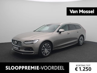 Volvo V90 2.0 B4 Momentum Pro | Leder | Wegklapbare-Trekhaak | Stoel + Stuurverwarming | Adaptive Cruise Control | 360 Camera | Elektrische Achterklep | 18 inch | Dodehoekdetectie | Keyless |