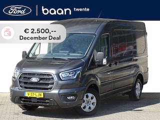 Ford Transit L2H2 350 2.0 TDCI 165pk Limited | Trekhaak | Dubbele schuifdeur | Bijrijdersstoel | Stoel - stuurwielverw. | Blis | Adaptieve cruise. | Snel leverbaar!