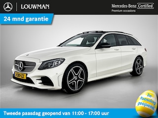 Mercedes-Benz C-klasse Estate 180 Business Solution AMG AMG Line | Night Pakket | Panorama Schuif-Kanteldak | Parkeerpakket met 360°-camera | Sfeerverlichting. Inclusief 24 maanden Mercedes-Benz Certified garantie voor Europa.