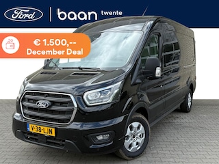 Ford Transit L3H2 350 2.0 TDCI 165pk Limited | Trekhaak | Dubbele schuifdeur | Bijrijdersbank / Stoel - stuurwielverw. | Blis | Adaptieve cruise. | Snel leverbaar!