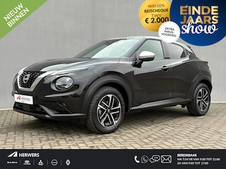 Nissan Juke 1.0 DIG-T N-Connecta / Fabrieksgarantie t/m 10-04-2028 / Cold Pack / Trekgewicht 1250 KG / all-season banden / Apple Carplay Android Auto / Stuur-, Stoel en Voorruit verwarming / Achteruitrijcamera / Keyless Entry/Start / Draadloze telefoon lader /
