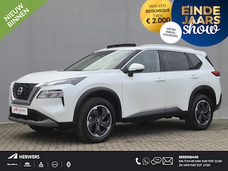 Nissan X-Trail 1.5 MHEV 163pk Tekna Plus Automaat / Fabrieksgarantie tot 03-2028<100.000 / 2000kg Trekgewicht / Allseason banden / Elektrische achterklep / Head Up Display / Glazen schuif- en kanteldak / Stuur-, Stoel en Achterbank verwarming /