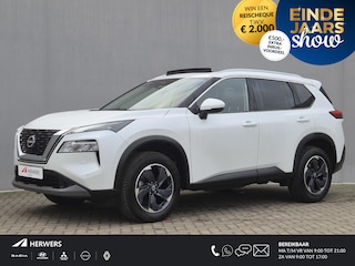 Nissan X-Trail 1.5 MHEV 163pk Tekna Plus Automaat / Fabrieksgarantie tot 03-2028<100.000 / 2000kg Trekgewicht / Allseason banden / Elektrische achterklep / Head Up Display / Glazen schuif- en kanteldak / Stuur-, Stoel en Achterbank verwarming /