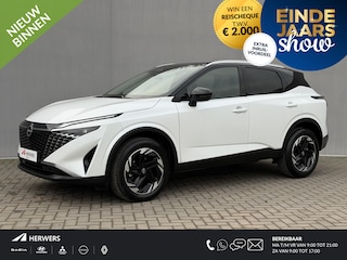 Nissan Qashqai 1.3 MHEV Xtronic N-Connecta / Fabrieksgarantie tot 03-2028 / Panoramadak / ACC Cruise / 360° Camera / Cold Pack / Head-up display / Elek. Klep / DAB / All Season / Keyless /