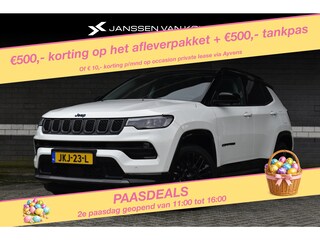 Jeep Compass 4xe 240 Plug-in Hybrid Electric S / SOH 98% / Memory / Stoelverwarming en -Ventilatie / 360 Camera