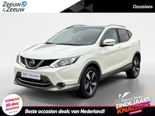 Nissan Qashqai 115PK Tekna Automaat | Trekhaak | Panoramadak | 360 Camera | Stoelverwarming | Navi | Climate Control | Leder | Lichtmetalen Velgen | Licht & Regen Sensor |