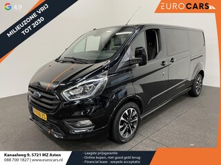 Ford Transit Custom 2.0 TDCI L2H1 Limited Sport Dubbele Cabine Airco Cruise Control Navi Trekhaak 2x schuifdeur apk t/m 10-12-'26
