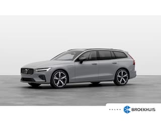 Volvo V60 2.0 T8 Plug-in hybrid AWD Plus Dark Premium Pack | Rondomzicht camera | Elektrisch glazen panorama-dak | Head-up displat | Extra getint glas achter | 19" 5-triplespaaks Glossy Black Diamond Cut