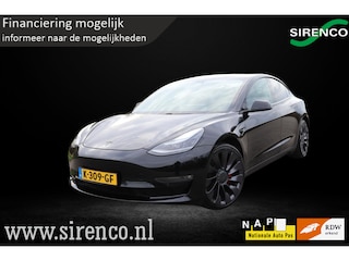 Tesla Model 3 Performance AWD 75 kWh facelift warmtepomp 462 pk black on black