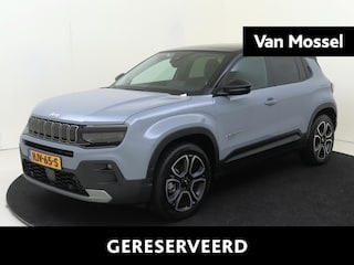 Jeep Avenger Summit 54 kWh Infotainment & Convenience pack | Leder & Winter Pack | airco automatisch |Apple Carplay/Android Auto | Autonomous Emergency Braking | cruise control adaptief met Stop&Go en stuurhulp | dodehoek detectie | full-LED koplampen | lichtmetalen velgen 18" | rijstrooksensor met correctie | elektrisch glazen panorama-dak | two-tone uni-/metaalkleur