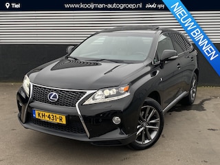 Lexus RX 450h 4WD F-Sport Line Auto vol luxe, trekhaak, schuif-/kanteldak, HUD, navigatie, stoelverwarming, seat memory, boekjes compleet, keyless