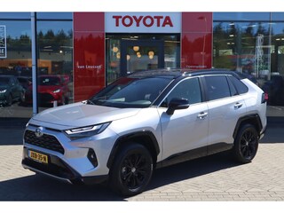 Toyota RAV4 2.5 HYBRID AWD STYLE APPLE/ANDROID LEDER STOEL/STUUR/VOORRUITVERWARM. ELEK. ACHTERKLEP. 1650KG-TREK. CAMERA P-SENSOREN KEYLESS