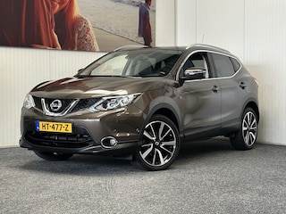 Nissan Qashqai 1.2 TEKNA PANODAK 360 CAMERA TREKHAAK NAVIGATIE ZWART LEDER ELECTR STOEL STOEL SLECHTS 77130 KM NIEUWSTAAT !!