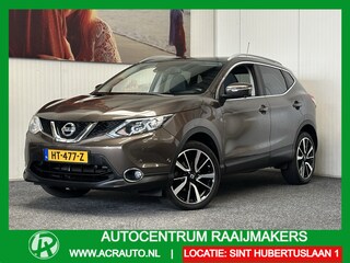 Nissan Qashqai 1.2 TEKNA PANODAK 360 CAMERA TREKHAAK NAVIGATIE ZWART LEDER ELECTR STOEL STOEL SLECHTS 77130 KM NIEUWSTAAT !!