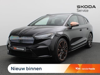 Skoda Enyaq iV 60 Founders Edition Black 180PK Aut. SOH 93%, 21" LM Velgen, Trekhaak, Alarm, Cruise Controle, Achteruitrijcamera, Crystal Face, Virtual Pedal, Stoelverwarming, Achteruitrijcamera, Keyless