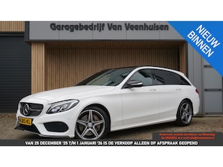 Mercedes-Benz C-klasse Estate 250 211pk AMG-line Pano.Dak Led Leder *Black Optik* Standkachel Keyless Burmester 360 View 124996km *Zeer nette C250*