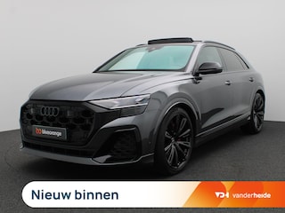 Audi Q8 4.0 TFSI quattro Advanced onderstel, Standkachel, Panoramadak, Trekhaak, Massage, Ventilatie, HD Matrix Laser, Head-Up Display, Area View, Nachtzicht, 23" Lichhtmetalen velgen