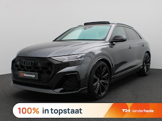 Audi Q8 4.0 TFSI quattro Advanced onderstel, Standkachel, Panoramadak, Trekhaak, Massage, Ventilatie, HD Matrix Laser, Head-Up Display, Area View, Nachtzicht, 23" Lichhtmetalen velgen