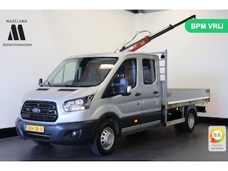 Ford Transit 2.0 TDCI 170PK Dubbel lucht Openlaadbak L4 EURO 6 - Airco - Navi - Cruise - Kraan -  € 19.900,- Excl.